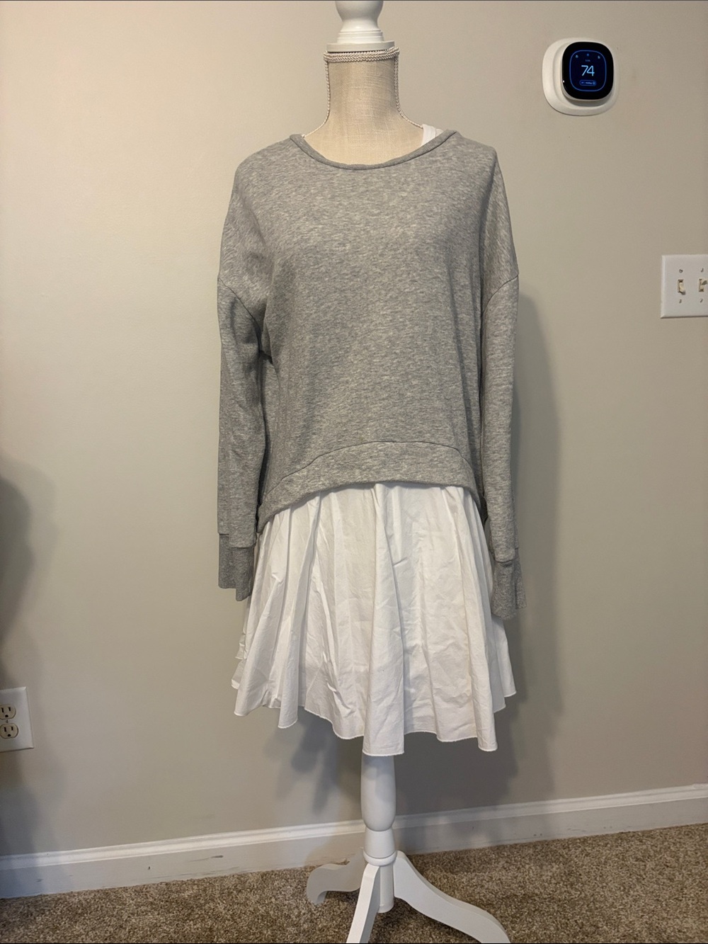 MELLODAY White Circle Skirt
